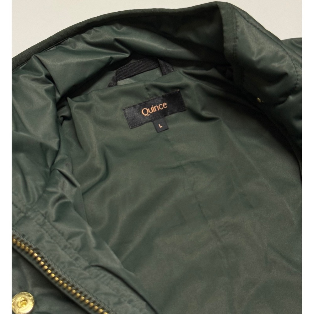 Quince Womens Recycled Polyester Quilted Liner Jacket Forest Green Large L - Picture 4 of 6